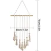 Dekorative Figuren Bohemian Hanging po Display Quasten Wandbilder Organisator mit 20 Holzklammern für Collage Rahmen Dekor Home Dekoration