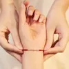 Charme Armbänder handgefertigt silberfarbene Farbe Glücksbänder für Frauen Männer rote Strings Länge Verstellbarer Fußkettchenschmuck