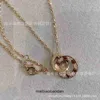 CARTRE HIGH END JEWELRY RINGS FOR WOMENS v GOLD CNC Big Full Diamond Necklace Pendant Electroplated True RoseGol