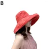 Berets Style coréen Big Brim Fisherman chapeau d'été pliable solable pour femmes filles Visor Cap