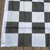 Banner Flags Spedizione gratuita Banner a quadri in bianco e nero 3*5 piedi per auto da corsa Flaging a scacchi bandiere motorsport banner