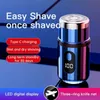 Barbeadores elétricos Novo T6 Mini Electric Shaver 3D Cabeça flutuante barbeador tipo C Charging rápido masculino Recarregável Shaver Y240503