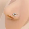 Тело искусство 1 шт. Простая мини-любовь сердце L-образное носовое кольцо для носового кольца простое сплав цинк сплав.