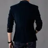 Marque Brand Mens Corduroy Blazers Automne Spring Fashion Male Male Slim Fat Suit décontracté Veste Men Blazer Masculino Velement Homme 240430