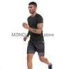 T-shirts masculins T-shirt masculin Classic Design Casual Toft Fitting Fitness Compression Shirt Séchage rapide Mode d'été H240506