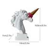 Obiekty dekoracyjne figurki Northeuins żywica głowa konia z lodami figurki ic ​​rzymski grecki rzeźba wnętrze nowoczesne ozdoby sztuki dekorowanie t240505