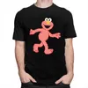 Herr t-shirts sesame street t-shirt mens pre collected cotton t-shirt cookie monster elmo t-shirt kortärmad grafisk t-shirt j240506