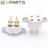 Versterker GDPARTS 2PCS 4PIN CERAMISCHE BUIS SACKETKLEVE BASE VOOR 2A3 300B PX4 5Z3P 5U4G 274A 45 71 Vintage versterker DIY Gold Posed