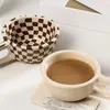 Kaffeetöpfe schöne Keramik Latte Tasse Koreanische Frühstücksfrühstückskriegsbecher Leichte Luxus -Paare Urlaubsgeschenk