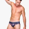 Costumes rose / violon Blue Flamingo Imprimé sexy Men de bain pour hommes sexy