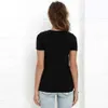 Women's T-Shirt DICLOUD Fashion V-neck T-shirt Womens New Summer Black Womens Top Short sleeved Lace Hollow Shirt T-shirtL2405