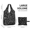 Stume di stoccaggio Science Chemistry Pattern Grecies Shopping Borse Shopping Shopper Spalla Tote Portable Lab Tech Hodbag