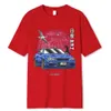 Herr t-shirts bomull initial d t shirt män kvinnor harjuku överdimensionerad t-shirt rolig jdm legend bil tshirt nissan skyline r34 t shirt t240505