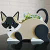 Planters potten tuin katvorm bloemen pot pvc hondenplanter diy schattige puppy dierenbeeld sculptuur plantenpot voor huistuindecoratie t240505