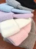 Berets Winter Hat Koreaanse versie Haarproef Kinderen Angora Gebreide veelzijdige warme wol