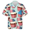 Chemises décontractées pour hommes Baking Lover 3D Imprimer des chemises de plage pour hommes Cake Cake Chef Short Slve Uniform Hawaiian Slve Women Femmes Blouse Y240506