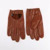 Handskar äkta läderhandskar hane olinerade importerade fårskinn män som kör lokomotivmanten vårhösten andas m063n