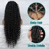 Perucas sintéticas de renda completa para mulheres negras sem nó sem gaiola trança de cabelo onda de água de onda de ondas de onda de tranças 240430