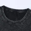Summer Cotton Loose Washed Tops Tees Anime Print Tshirt Men Streetwear Vintage Black T Shirt Harajuku Overdized 240418