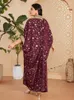 Vêtements ethniques Sleeve de batwing musulman Abaya pour femmes robe décontractée Party Elegante Femme Islamic Night Robes
