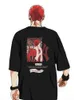 Męskie koszulki anime Slam Dunk Men T-Shirt Sakuragi Hanamichi Kaede Rukawa T-shirt Summer Cotton T-Shirt Mash Mash Mash Mashed Women Tops T240505
