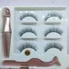 Eneliner líquido Tweezer Magnetic Tweezer 5 Pestañas postizas de Magnet Herramientas 3 pares Eyelash 3in1 Set Drop envío Edición original