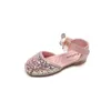 Sandalen Glitzer rosa Prinzessin Schuhe hübsche Kinder kausale Fortsetzungs Sandalen Tanzparty Kleidungsschuhe für Mädchen Mode weiche Bodenflats Flats