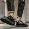 Scarpe casual uomini vestiti allacciato in pelle falt in pelle morbida maschio borgue scarpa non scaletta da outdoor chaussure homme