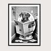 Interesting Bathroom Humorous Animal Wall Decoration Bear Dog Tiger Sitting on Toilet Reading Newspaper Poster Art Printing Canvas J240505