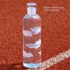 Wasserflaschen Geschenkbecher mit Zeitskala Plastik für Sportreisen 500 ml Kinderschule Fitnessstudio Transparent Milchsaft Einfaches Mädchen