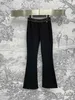 New Fashion Streetwear Wide Leg Black Button Pants Women High Waist Slim Fit All-matched Long Jeans