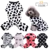 Dog Winter Pajamas Pomeranian Overalls Halloween Print Warm Jumpsuits for Small Puppy Clothes Dogs Chihuahua 240429