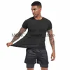 T-shirts masculins T-shirt masculin Classic Design Casual Toft Fitting Fitness Compression Shirt Séchage rapide Mode d'été H240506