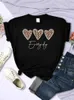 T-shirt pour femmes répartit plus d'impressions d'amour tous les jours pour femmes t-shirts hopsables décontractés