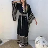 Femmes de plage usin 2022 Summer Bikini Cover-up Bohemian imprimé long kimono cardigan mousseline de mousseline de mousseline de set