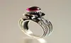 Sirène Ruby Ring European et American Creative Women plaqué 925 Retro Thai Jewelry Whole9018801