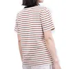 Women's T-Shirt YIZUO ALT Womens Striped T-shirt Summer Basic Knitted Top Comfortable Loose Cotton 2024 Breathable Harajuku Short SleevesL2405