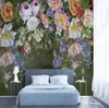 Custom Po Wallpaper Wand 3D Vintage Nostalgic Hand gezeichnet Rosenblume Schlafzimmer Sofa Hintergrund Tapete für Wände 3 D2214169