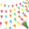 Party Decoration 1PC Triangle Color Flag en vrac Garland Grande Ouverture du Mardi Gras Birthday Holiday Outdoor (multicolore)