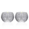 Ljus 2Pack Round Tealight Candle Holders Romantic Crystal Glass Candlestick Dinner Table Decoration For Wedding Family Födelsedagsfest