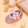 Erste Walkers Baby Geburtstagsfeier Schuhe Kleinkind Bowknot Nicht-Schlupf-Gummi-Weich-Spole Flat PU Walker Neugeborenes Bogendekor Mary Janes H240506