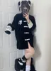 Damesjassen Originele Chinese stijl Punk Velvet Coat Women Harajuku geborduurd Y2K Goth zachte losse herfstpaar's kleding