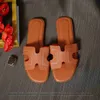 Fashion Original H Slippers Slippers Orange Luxury Style Decoration Decoration Simple confortable Soft Sole Outdoor Slippers with 1: 1 Brand Logo