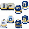 Heren t-shirts Hanson Brothers Charlestown Chiefs 16 Jack 17 Steve 18 Jeff Movie Hockey Jersey T240506