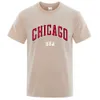 T-shirts masculins Chicago USA City T-shirts for Men Strt Lettre imprimer les femmes en coton t-shirts de mode