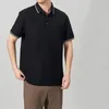 Мужская половая полость высококачественная шелковая дышащая футболка для рубашки поло