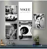 Wallpapers Vintage fashion home decoration posters women perfume pictures living room wall art printing black and white canvas J240505