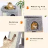 Scratchers SYANDLVY Small Cat Tree for Indoor Cats, Modern Cat Activity Tower with Plush Perch, Kittens Condo with Scratching Post