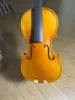 4/4 Violino artesanal Boa madeira de bordo de abeto de chama com estojo oblongo de qualidade