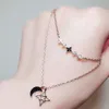 Swarovskis Halskette Designer Frauen Original Qualität Luxus Mode Anhänger mysteriöser Mond Halskette Kristallmond Doppelschicht 2-in-1 Kragen Kette Frauen